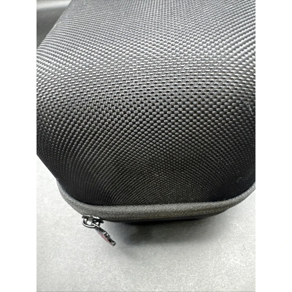 Khanka Hard Travel Case Black Zippered Storage Bag with Handle 9.5